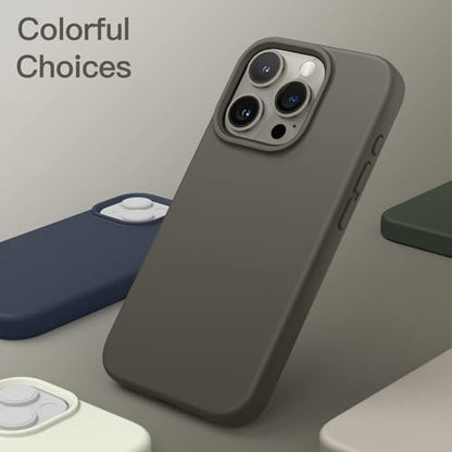 JETech Silicone Case for iPhone 15 Pro Max, Clay | Silky Soft Touch, Shockproof Protection, Scratch Resistant, Microfiber Lining - color: Clay, size: iPhone 15 Pro Max