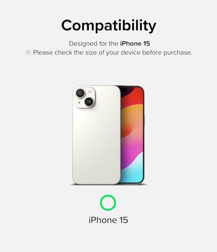Ringke for iPhone 15 Screen Protector [Full Cover Glass] | Custom-Fit Installation Tool, Case Friendly Shatterproof Premium 9H Hardness Tempered Glass - size: iPhone 15