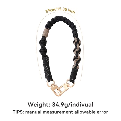 Phone Wrist Strap, Universal Chain with Tether Tab, Nylon Wristlet Charm, Anti-Loss Cell Phone Lanyard (Black)