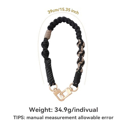Phone Wrist Strap, Universal Chain with Tether Tab, Nylon Wristlet Charm, Anti-Loss Cell Phone Lanyard (Black)