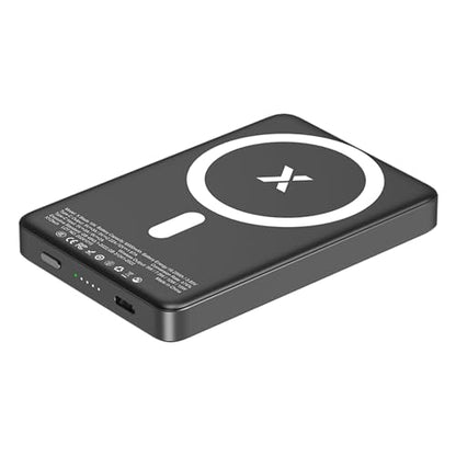 X Blade 10K Slim Magnetic Power Bank - 10000 mAh – MagSafe Portable Charger for iPhone and Samsung, Wireless Fast Charging USB-C PD 20W, Ultra Thin Metal Design, Gray - color: Gray
