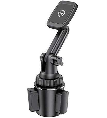 Magnetic Cup Holder Phone Mount – Universal Car Mount with Adjustable Base and Extendable Arm, Compatible with All Smartphones