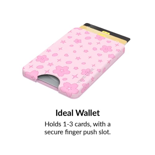 VELVET CAVIAR compatible with MagSafe Wallet - Magnetic Card Holder Wallet for iPhone 12/13/14/15 (Pink Cherry Blossom) - color: Pink Cherry Blossom