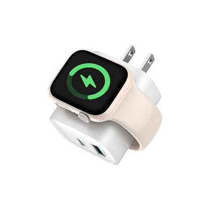 TESSAN Charging Blocks for Apple Watch Charger, USB C Charger Block 3-in-1 - color: White