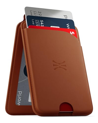 TORU for MagSafe Wallet with Kickstand, N52 Magnetic 6-Card Holder RFID Blocking for iPhone 17/17e/16/16e/15/14/13/12 Pro Max Plus Air - Brown - color: Brown