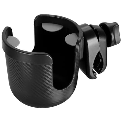 Accmor Stroller Cup Holder, Drinks Holder Bike Walker Wheelchair - color: All Black-Carbon Textured