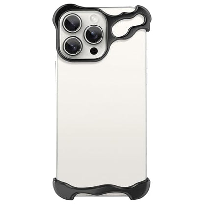 Frameless Phone Case Crafted for iPhone 16 Pro Max Black - color: Aluminum Black, size: iPhone 16 Pro Max