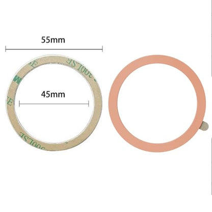TENOC Universal Metal Ring Sticker, 3Pcs, Rose Gold | Compatible with iPhone/Samsung/Android Cellphones, Magnetic Phone Charger/Mount/Holder Conversion - color: Rose Gold