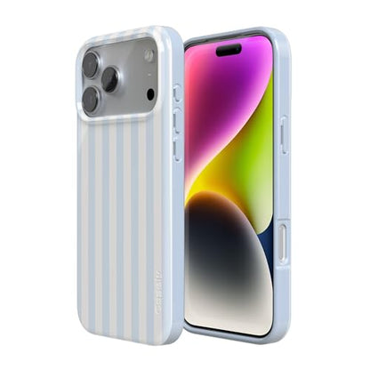 Casely iPhone 17 Pro Max Case | Sunday Best | Blue Stripes | Compatible with MagSafe | Classic Ultra Slim Design - color: Sunday Best | Blue Stripes, size: Iphone 17 Pro Max