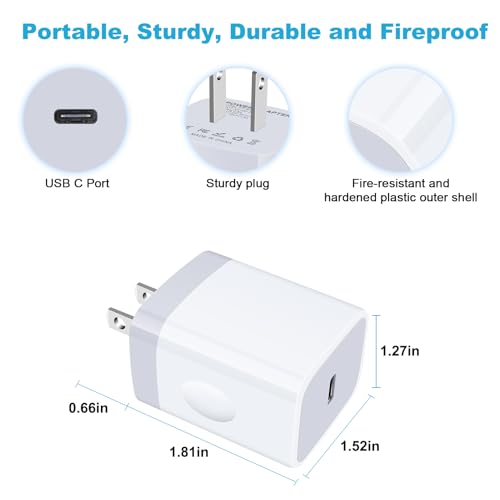 USB C Wall Charger Fast Block for Google Pixel 11 10, 10a, 9a, 10 9 Pro XL