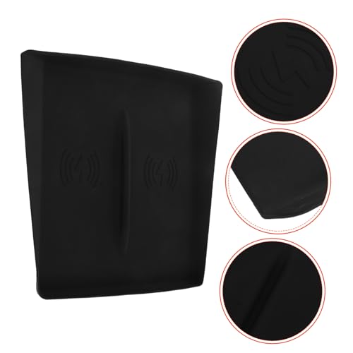 Cordless Charging Pad Black Silicone Mat for Automotive Center Console