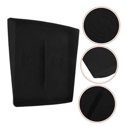 Cordless Charging Pad Black Silicone Mat for Automotive Center Console