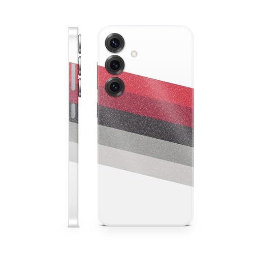 Glossy Glitter Phone Skin Compatible with Samsung Galaxy S25 - Slant Stripes - Premium 3M Vinyl Protective Wrap Decal Cover - Easy to Apply | Crafted in The USA by MightySkins - color: Slant Stripes, size: Galaxy S25 (Full Wrap), style: Glossy Glitter Fin