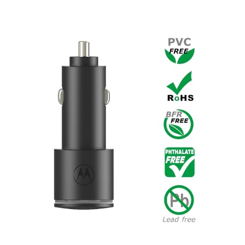 Motorola TurboPower Share Car Charger- 45W Dual Port USB-A, USB-C Output