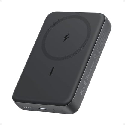 Anker Zolo Magnetic Power Bank,10,000mAh Magsafe Portable Charger | Compact Wireless Battery Pack with 30W Max Fast Charging, Skin-Friendly and Durable Design for Travel - color: Black