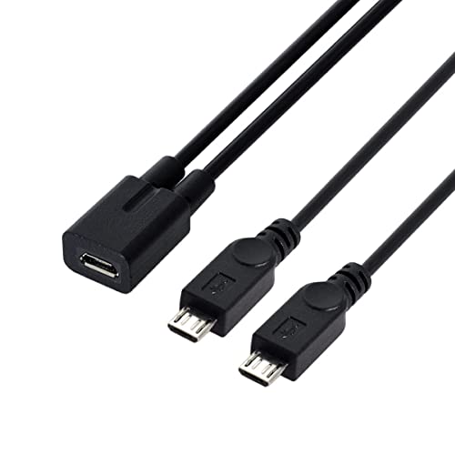 chenyang Micro USB Splitter Cable,1 Micro USB Female to 2 Micro USB Male Y‑Cable,Dual Port Charging Cord for Two Micro USB Devices,Only for Charging,Not Data Sync - style: Dual Micro USB