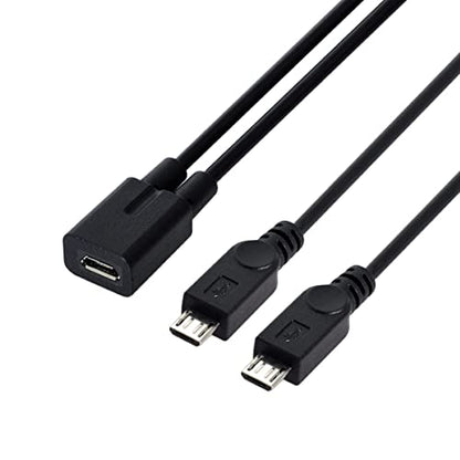 chenyang Micro USB Splitter Cable,1 Micro USB Female to 2 Micro USB Male Y‑Cable,Dual Port Charging Cord for Two Micro USB Devices,Only for Charging,Not Data Sync - style: Dual Micro USB