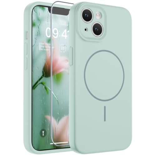 SUPFINE Silicone & Magnetic for iPhone 14 Plus Case - color: Aquamarine, size: iPhone 14 Plus