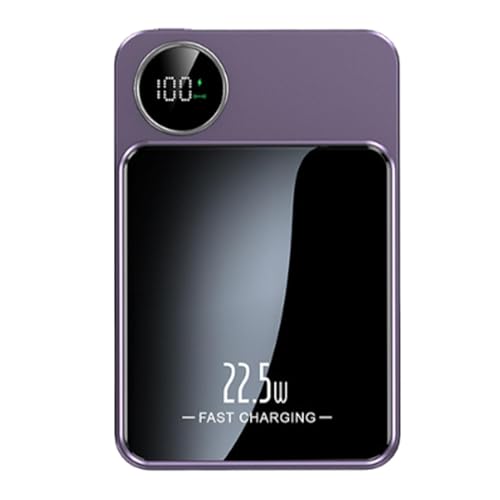 Wireless Charger Pad 20000mAh, Magnetic Fast Charging Hub for Phone Earbuds Smart Watch, Portable Power Bank Charger for Desk Home Office Travel Device - color: Purple