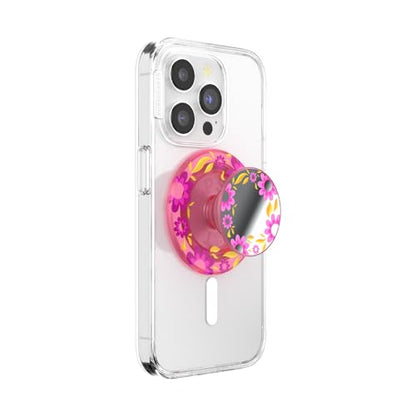 PopSockets Phone Grip for MagSafe, Magnetic Holder- Pink Relief - color: Pink Relief, style: MagSafe
