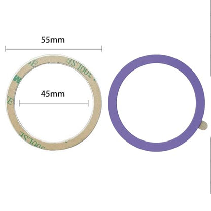 TENOC Universal Metal Ring Sticker, 3Pcs, Light Purple | Compatible with iPhone/Samsung/Android Cellphones, Magnetic Phone Charger/Mount/Holder Conversion - color: Light Purple