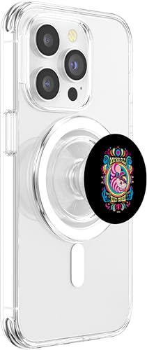 Alice in Wonderland - We're All Mad Here Psychedelic Pattern PopSockets PopGrip for MagSafe - style: Magnetic PopGrip