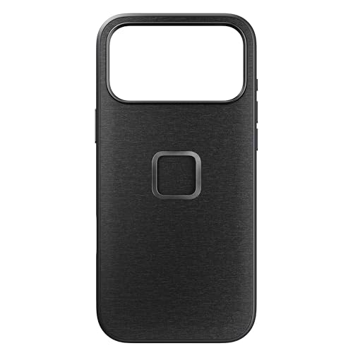 Peak Design Mobile Everyday Phone Case for iPhone 17 Pro Max, Charcoal, Slim Profile, Drop Protection, Weatherproof Fabric Shell, SlimLink Connects to Mobile Mounts & Gear - color: Charcoal, style: Everyday Case