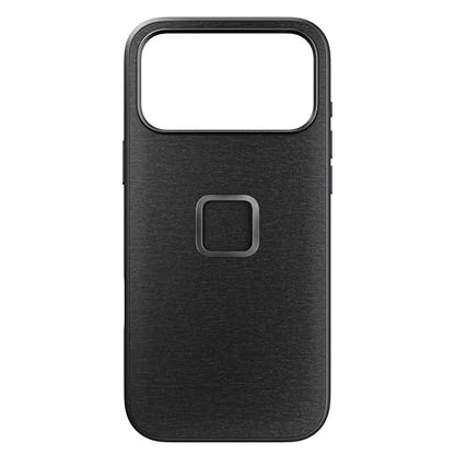 Peak Design Mobile Everyday Phone Case for iPhone 17 Pro Max, Charcoal, Slim Profile, Drop Protection, Weatherproof Fabric Shell, SlimLink Connects to Mobile Mounts & Gear - color: Charcoal, style: Everyday Case
