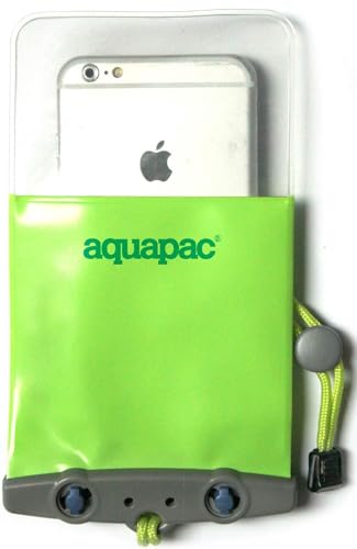 Aquapac Waterproof Phone Case, Medium, Grey | iPhone and Android, Made in The UK, Hiking, Mountain Biking, Running Accessory, Floating, IPX8 certified to 30 ft deep. - color: Gray, size: Medium