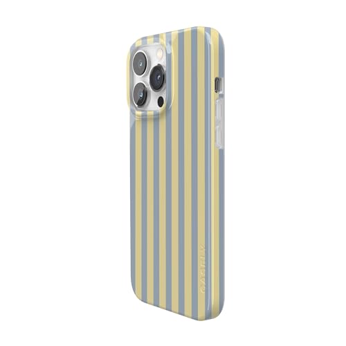 Casely iPhone 14 Pro Case | Coastline Stripes | Blue & Yellow | Compatible with MagSafe | Classic Ultra Thin Design - color: Coastline Stripes | Blue & Yellow, size: Iphone 14 Pro
