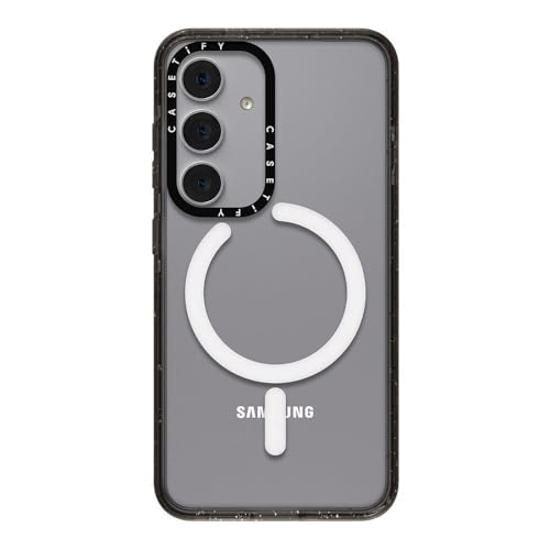 CASETiFY for Galaxy S24 Case - Impact Magnetic Clear Black | Wireless charging and MagSafe compatible | 8.2 ft. 4x Military Grade Drop Protection | Black - color: Clear Black, size: Galaxy S24 (6.2")