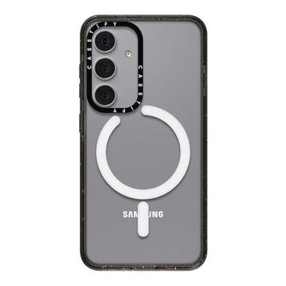 CASETiFY for Galaxy S24 Case - Impact Magnetic Clear Black | Wireless charging and MagSafe compatible | 8.2 ft. 4x Military Grade Drop Protection | Black - color: Clear Black, size: Galaxy S24 (6.2")