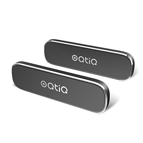 OQTIQ [2 Pack] Magnetic Phone Holder Mount with 4 Metal Plates - color: Black