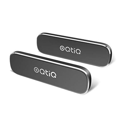 OQTIQ [2 Pack] Magnetic Phone Holder Mount with 4 Metal Plates - color: Black