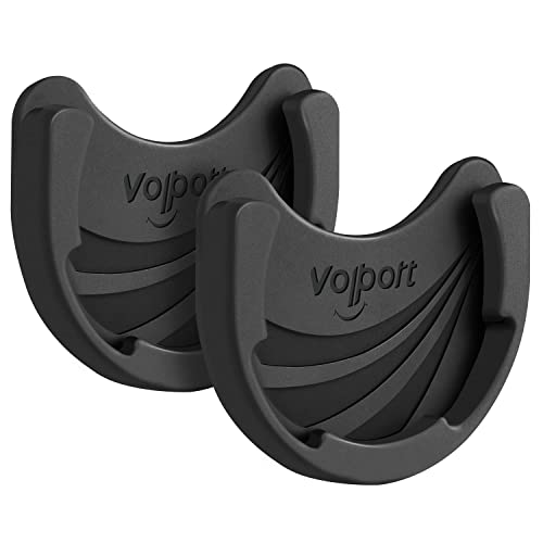 volport Car Mount for Pops Collapsible Socket Grip, 2 Pack Black Silicone Cell Phone Holder for Swappable Socket/Expanding Stand with Sticky Adhesive Replacement Stick on Dashboard, Wall, Glass