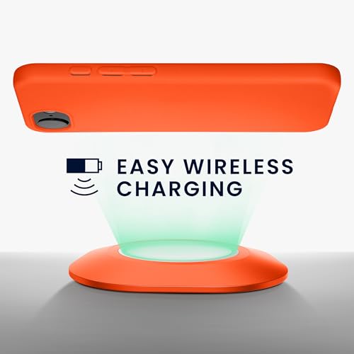 kwmobile Case Compatible with Apple iPhone 17e / iPhone 16e Case - Soft Slim Protective TPU Silicone Cover - Neon Orange - color: neon orange