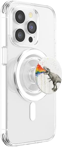 Watercolor Colorful T-Rex Dino Dinosaur Pop Mount Socket PopSockets PopGrip for MagSafe - style: Magnetic PopGrip