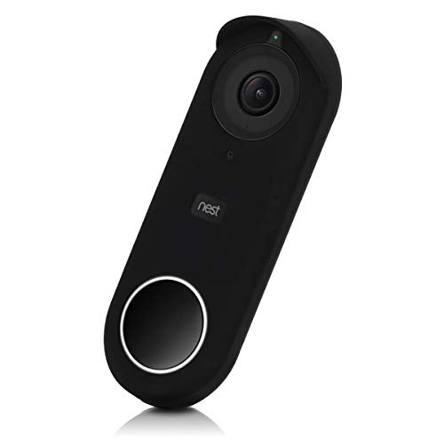 kwmobile Case Compatible with Nest Hello Video Doorbell - Protective Silicone Cover Black