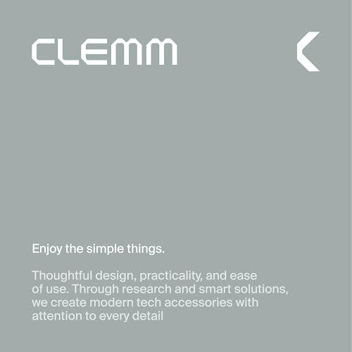 Clemm 35W Portable Charger 20000mAh Power Bank, 3-Port Battery Pack with 2 USB-C & 1 USB-A, Quick Charge & PD, Up to 4 Phone Charges, Soft-Touch Travel Charger for iPhone, Samsung & iPad (Gray)