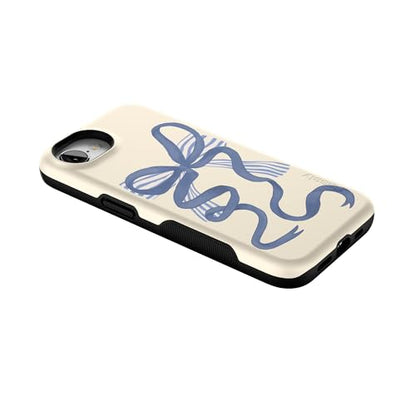 Casely iPhone 16e Case | Heartstrings | Blue Bow | Bold Protective Design | Compatible with MagSafe - color: Heartstrings | Blue Bow