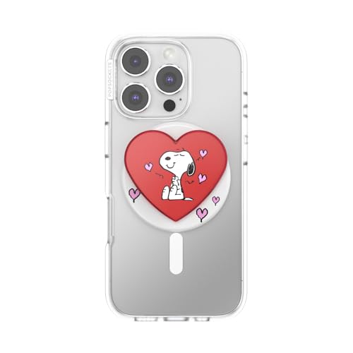 PopSockets Phone Grip for MagSafe, Magnetic Holder- Snoopy's Big Heart - color: Snoopy's Big Heart, style: MagSafe