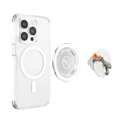 Watercolor Colorful T-Rex Dino Dinosaur Pop Mount Socket PopSockets PopGrip for MagSafe - style: Magnetic PopGrip