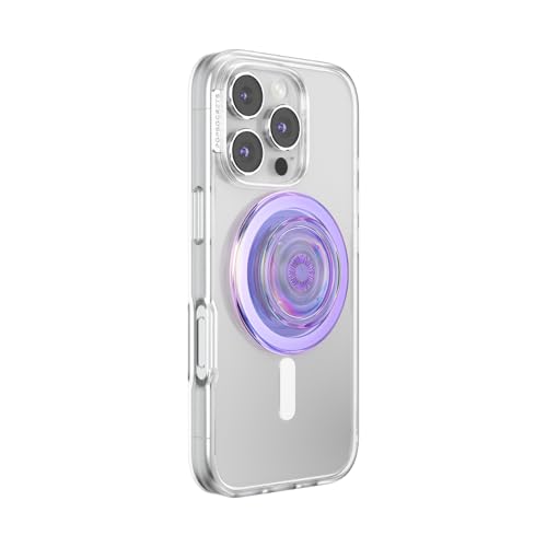 PopSockets Phone Grip for MagSafe, Magnetic Holder- IRI Lavender - color: Iridescent Lavendar, style: MagSafe