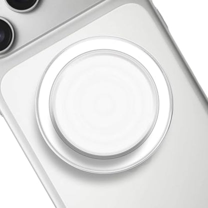 Transparent Magnetic Phone Grip Compatible with Magsafe，Collapsible Mobile Phones Stand Holder for Smartphone Tablet Cell Phone Accessory - Clear Matte - color: Clear Matte
