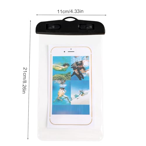 Waterproof Phone Pouch | Cycling Smartphone Bag - Transparent Touchscreen Phone Pouch with Lanyard for Swimming Rafting Boating Snorkeling Beach Kayaking Fishing Cycling - color: Black