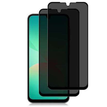 2 Pack Privacy Screen Protector for Samsung Galaxy A26, Tempered Glass Film full Coverage Anti Scratch, Anti-Spy, 9H Hardness, Bubble Free for Samsung Galaxy A26 Privacy Screen Protector - size: Samsung Galaxy A26