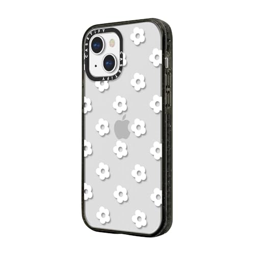 CASETiFY for iPhone 13 Mini Case - Impact | Slim Fit | 6.6 ft. Drop Protection | Ditsy Daisies - White | Black - color: Ditsy Daisies, size: Iphone 13 Mini (5.4")