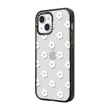CASETiFY for iPhone 13 Mini Case - Impact | Slim Fit | 6.6 ft. Drop Protection | Ditsy Daisies - White | Black - color: Ditsy Daisies, size: Iphone 13 Mini (5.4")