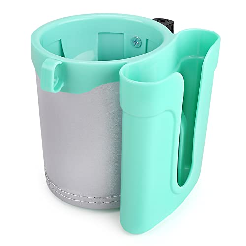Accmor 3-in-1 Bike Cup Holder with Cell Phone Keys Holder, Bike Water Bottle Holders, Universal Bar Drink Cup Can Holder for Bicycles, Motorcycles, Scooters, Grey Green - color: Grey Green