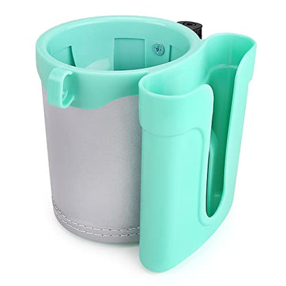 Accmor 3-in-1 Bike Cup Holder with Cell Phone Keys Holder, Bike Water Bottle Holders, Universal Bar Drink Cup Can Holder for Bicycles, Motorcycles, Scooters, Grey Green - color: Grey Green